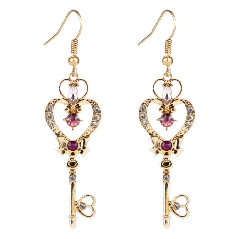 Sailor Moon Magical Space-Time Key Crystal Earrings